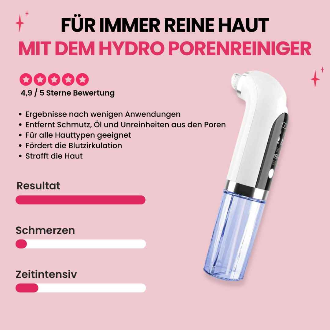 Hydro - Porenreiniger mit verschiedenen Aufsätzen